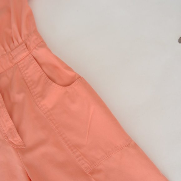 Coral Short Sleeve Jumper Pantsuit 70s Bell Bottoms Leisure Suit - Picture 6 of 16